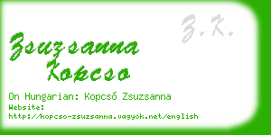 zsuzsanna kopcso business card